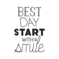 positive message with hand made font vector illustration design