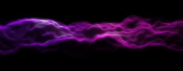 Music abstract background. Equalizer for music, showing sound waves with musical waves, background equalizer. 3d rendering.
