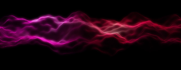 Music abstract background. Equalizer for music, showing sound waves with musical waves, background equalizer. 3d rendering. - obrazy, fototapety, plakaty