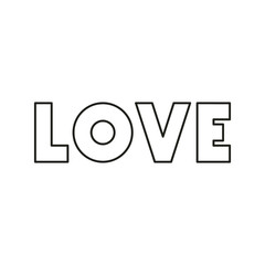 love message with hand made font vector illustration design