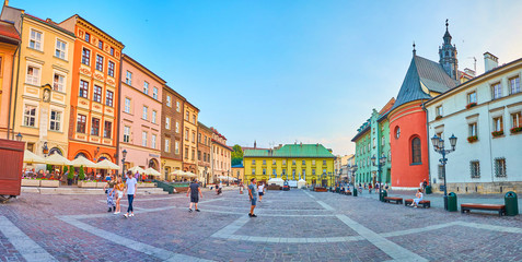 Fototapeta premium The Little Market Square in Krakow, Poland