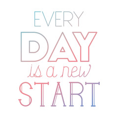 positive message with hand made font vector illustration design