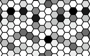 Black honeycomb with a gradient color. Isometric geometry. 3D illustration