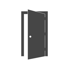 Open door simple vector icon