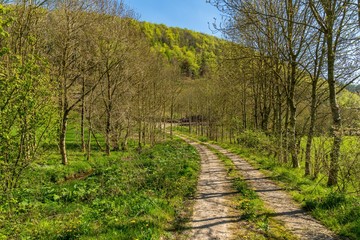 Rural road near Mainstone, Shropshire, England, UK