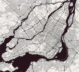 map of the city of Montreal , Canada