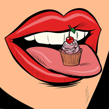 capkake female tongue mouth