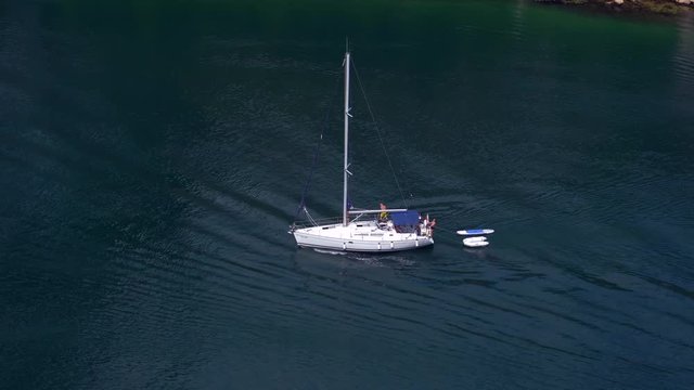 Adriatic sea luxury boat sailing