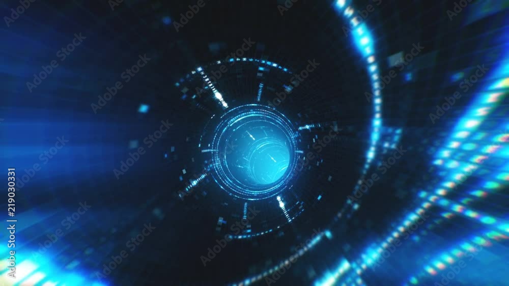 Poster hexadecimal code data tunnel
