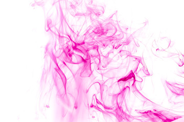 Purple smoke on white background