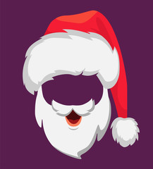 Santa Claus hat and beard