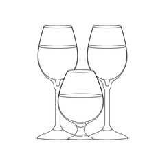 cups glass set icons vector illustration design