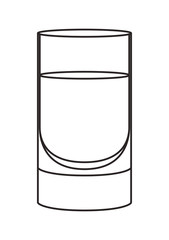 glass with beverage icon vector illustration design