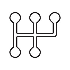 manual gearbox icon vector design isolated on white background