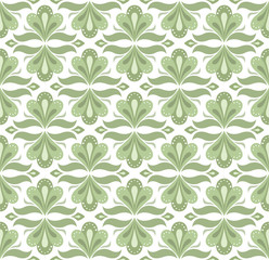 Vector floral damask seamless pattern. Elegant abstract art nouveau background. Classic flower motif texture.