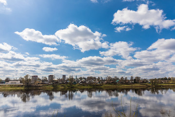 view of the Zapadnaya Dvina river in Polotsk, Belarus