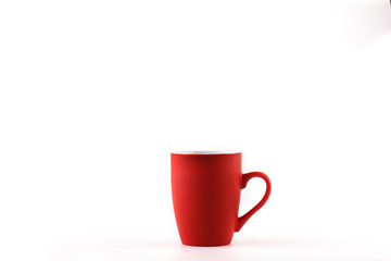 red cup coffee isolated on white background
