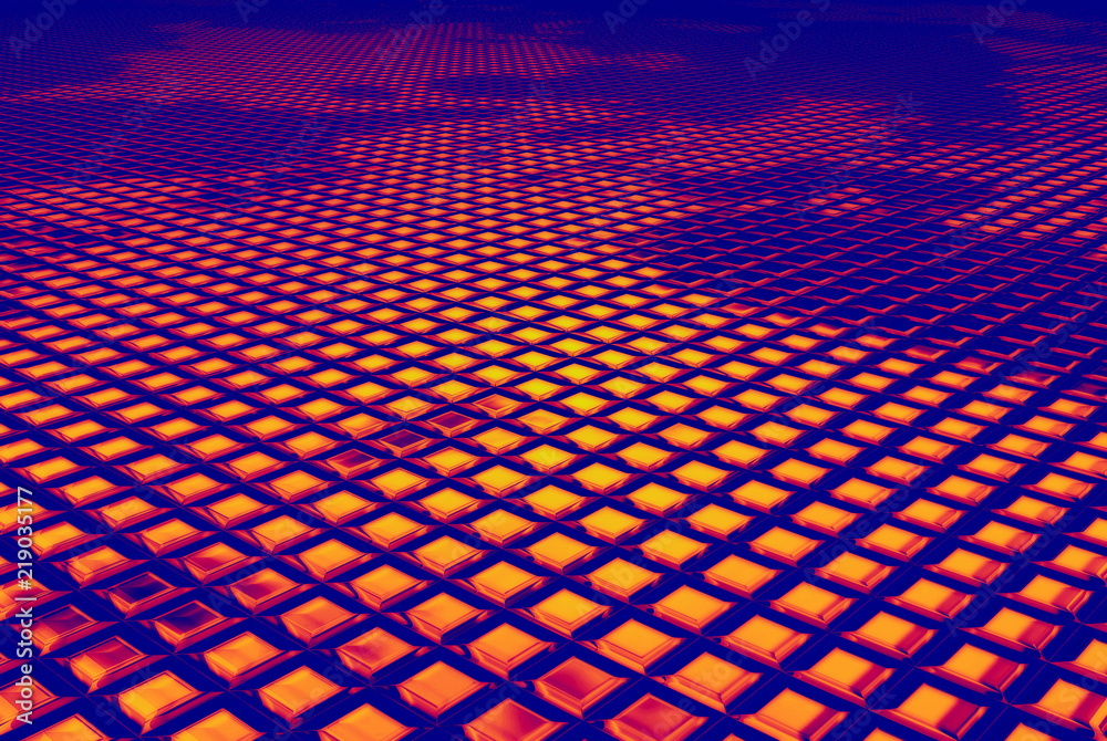 Fototapete the computer memory of the data cell. 3D illustration