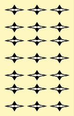 Fototapeta premium Pattern of stars on yellow background