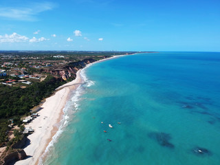 Fototapeta na wymiar Drone view of a brazilian beach