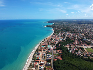 Drone view of a brazilian beach