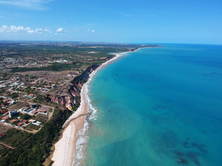 Fototapeta na wymiar Drone view of a brazilian beach