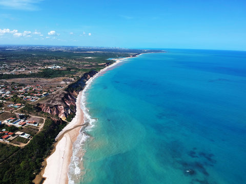 Drone view of a brazilian beach
