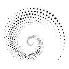 Оригинальный абстрактный полутоновый фон из точек в форме звезды. Векторная иллюстрация.