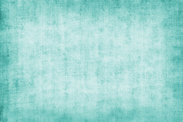 Cyan blue canvas textile damaged grungy empty background copy space
