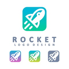 Rocket Logo Design Vector Illustration