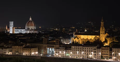 Deurstickers Night view from above of the city of Florence © Brambilla Simone
