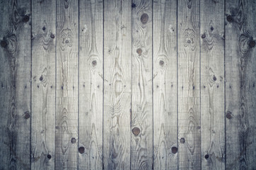Naklejka premium Vintage wooden boards. Front view with copy space. Background for design.