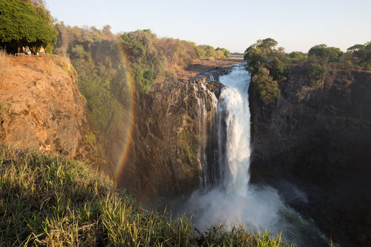 african waterfall in the mountain