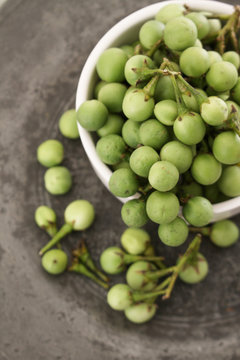 fresh Pea Aubegine bunch