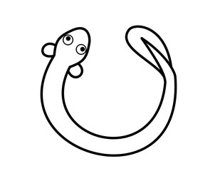 うなぎ(線画)