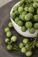 fresh Pea Aubegine bunch