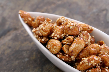 flavoured caramelised sesame mixed nut snacks