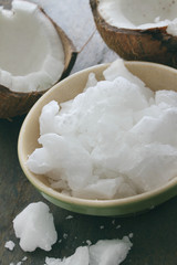 healthy coconut oil in dish
