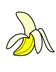 剥いたバナナ(黄)