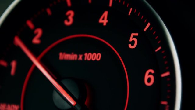 Car revving with analog tach