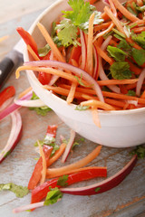 preparing stir fried vegetables