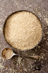 sesame seeds in dish