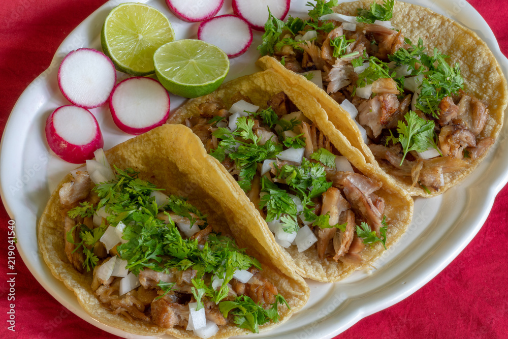 Wall mural carnitas tacos