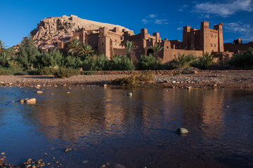 Kasbah Ait Ben Haddou is a fortified city across the caravan route between the Sahara and Marrakech