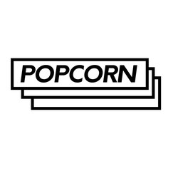 popcorn stamp on white