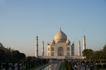 Fototapeta na wymiar Taj Mahal Sunset Wide