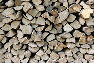 Firewood log stack
