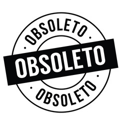 obsolete stamp on white