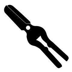 scissors garden silhouette isolated on white background vector illustration