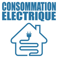 Logo consommation électrique.
